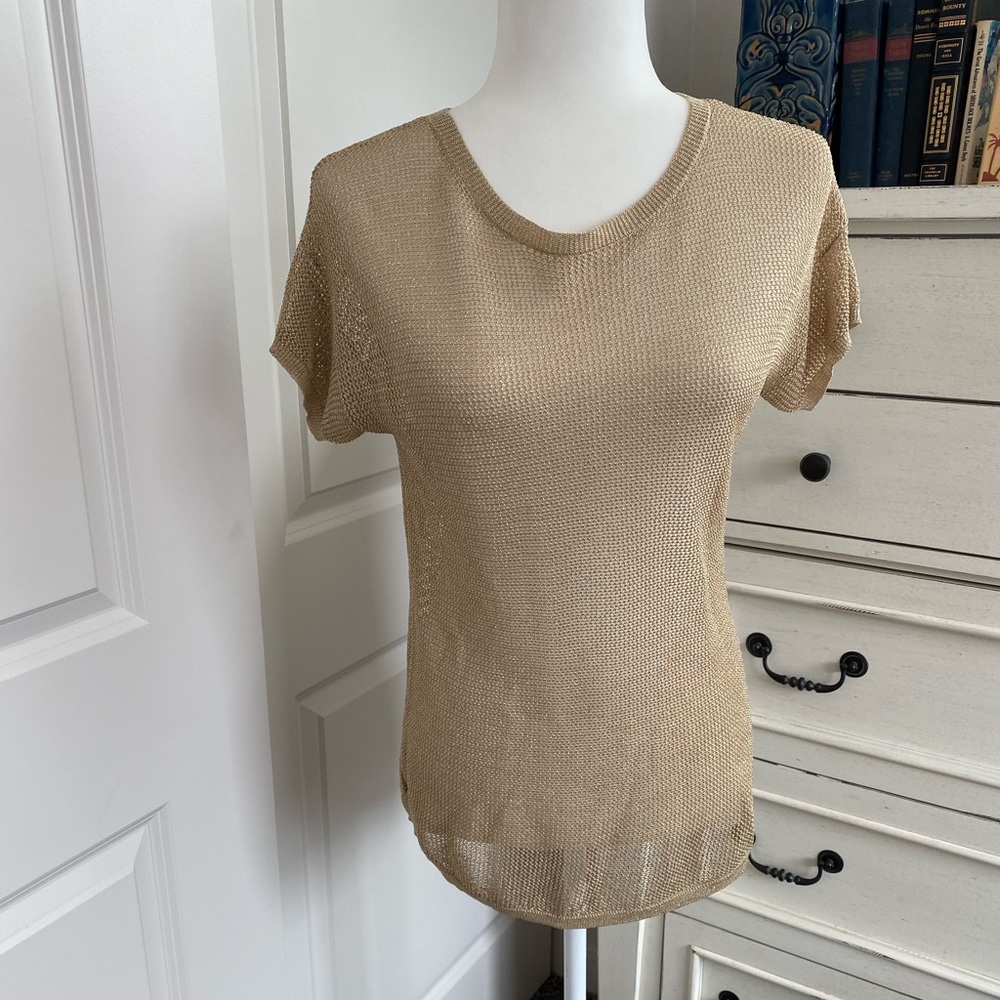 Michael Kors gold top.